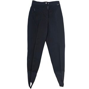 Edelweiss Vintage‎ Black High Waisted Stirrup Ski Pants Made in USA Womens